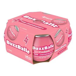 BuzzBallz Pink Lemon Squeezy Cocktails - 4pk/200ml Bottles