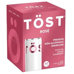 TOST BEV TÖST Rose Non-Alcoholic Sparkling Wine - 4pk/250ml Cans