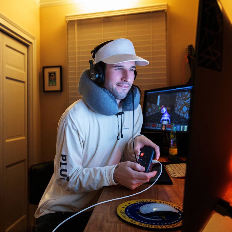 slide 4 of 5, Travelon Contour Memory Foam Pillow - Charcoal, 1 ct