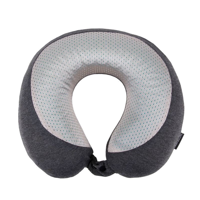 slide 1 of 4, Travelon Cooling Gel Neck Pillow - Charcoal, 1 ct