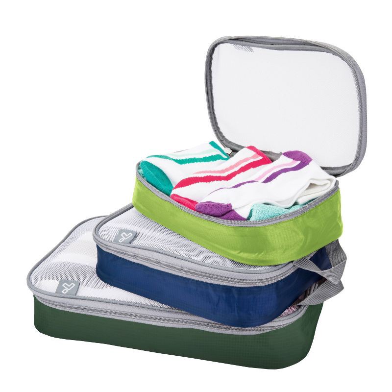 slide 2 of 3, Travelon 3 piece Packing Cube Set - Bold, 3 ct