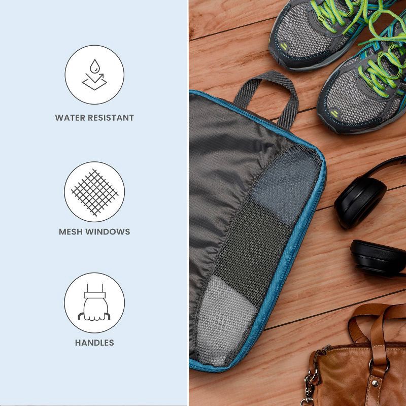 slide 4 of 6, Travel Smart 3-Piece Packing Bag - Gray, 1 ct