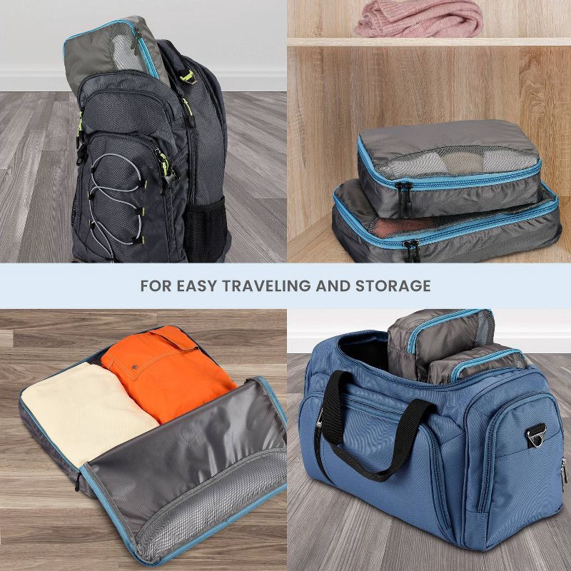 slide 6 of 6, Travel Smart 3-Piece Packing Bag - Gray, 1 ct