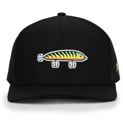 Waggle Adult Polyester Baseball Hat - Black