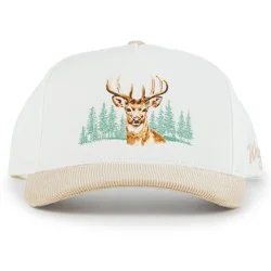 Waggle Adult Cotton Baseball Hat - White Tail