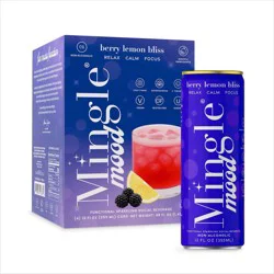 Mingle Mocktails Mingle Mood Non-Alcoholic Lemon Berry Bliss - 4pk/12 fl oz Cans
