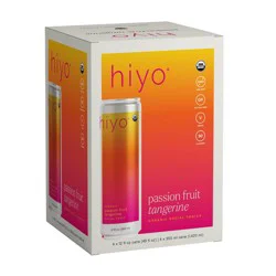 Hiyo Non-Alcoholic Passionfruit Tangerine Social Tonic - 4pk/12 fl oz Cans