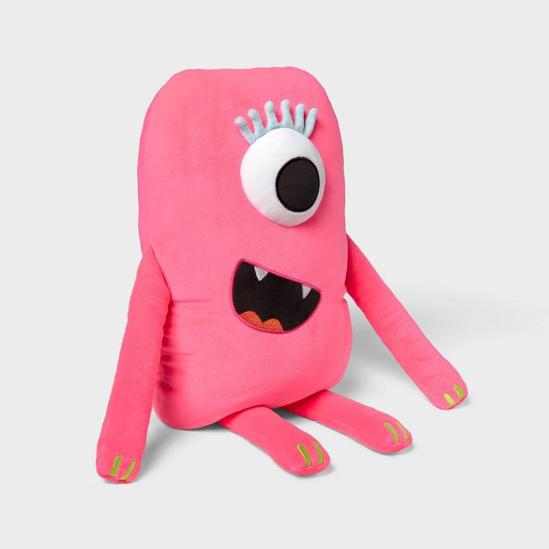 slide 1 of 4, Peachy Monster Halloween Weighted Plush Kids' Throw Pillow - Pillowfort™, 1 ct