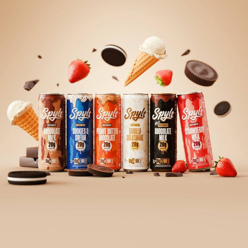 slide 2 of 11, Spylt Caffeinated 20G High Protein Cookies & Cream Shake - 11 fl oz, 20 gram, 11 fl oz