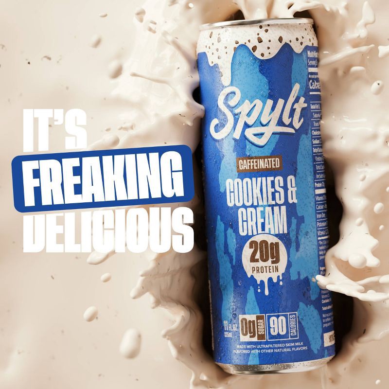 slide 5 of 11, Spylt Caffeinated 20G High Protein Cookies & Cream Shake - 11 fl oz, 20 gram, 11 fl oz