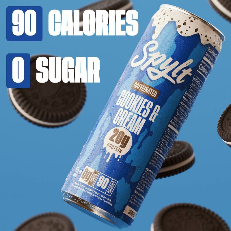 slide 7 of 11, Spylt Caffeinated 20G High Protein Cookies & Cream Shake - 11 fl oz, 20 gram, 11 fl oz