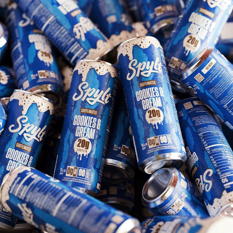 slide 9 of 11, Spylt Caffeinated 20G High Protein Cookies & Cream Shake - 11 fl oz, 20 gram, 11 fl oz