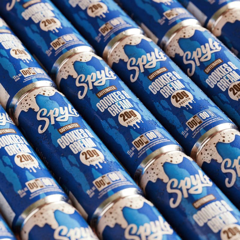 slide 11 of 11, Spylt Caffeinated 20G High Protein Cookies & Cream Shake - 11 fl oz, 20 gram, 11 fl oz