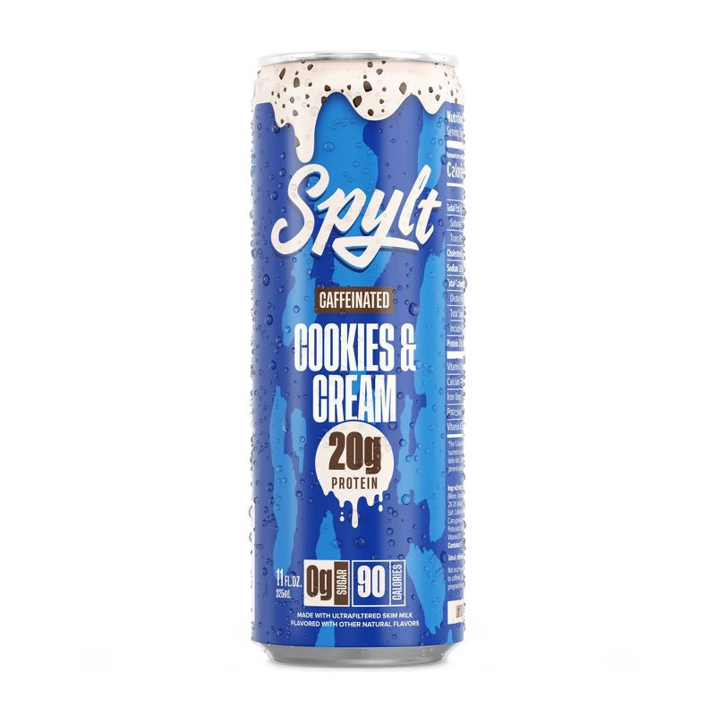 slide 1 of 11, Spylt Caffeinated 20G High Protein Cookies & Cream Shake - 11 fl oz, 20 gram, 11 fl oz