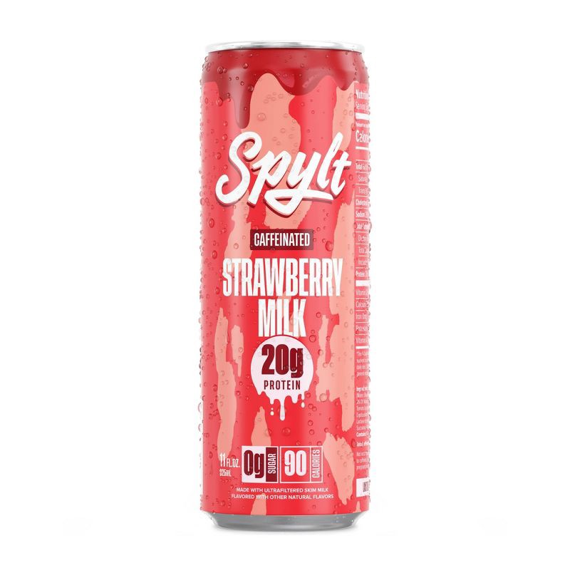 slide 1 of 11, Spylt Caffeinated 20G High Protein Strawberry Shake - 11 fl oz, 20 gram, 11 fl oz