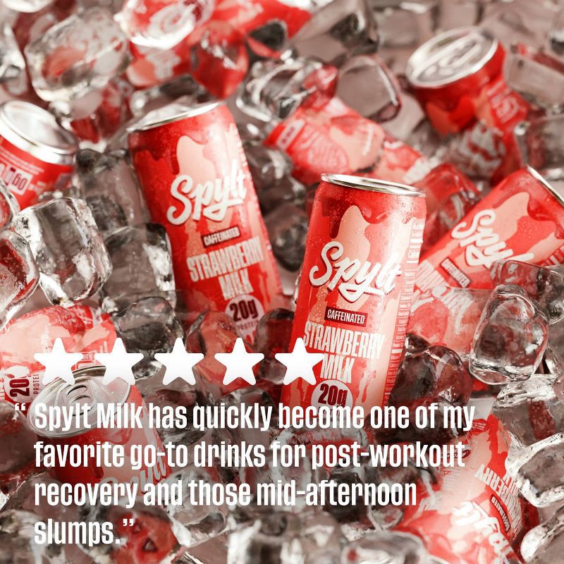 slide 10 of 11, Spylt Caffeinated 20G High Protein Strawberry Shake - 11 fl oz, 20 gram, 11 fl oz