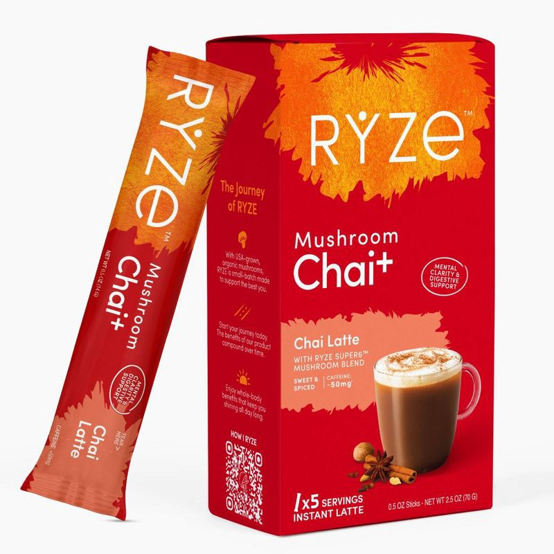 slide 1 of 6, RYZE Chai Latte Sticks - 5ct, 5 ct