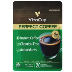 VitaCup Perfect Coffee Dark Roast Instant Coffee - 2.11oz