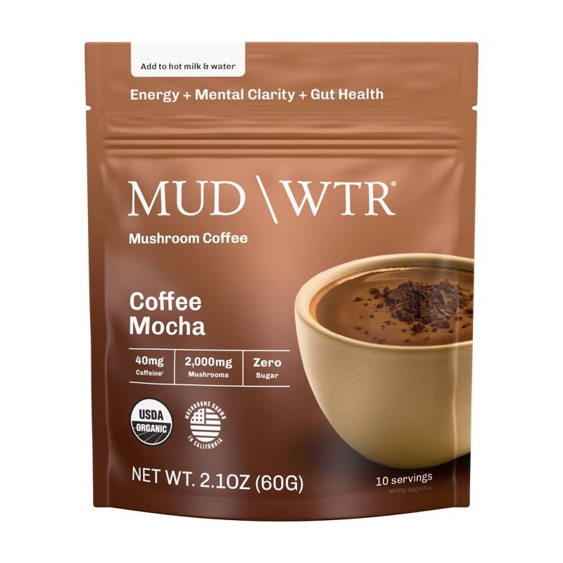 slide 1 of 5, MUD WTR Organic Coffee Mocha Mushroom Coffee - 2.1oz, 2.1 oz
