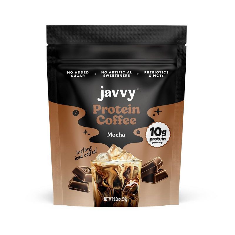 slide 1 of 7, Javvy Mocha Protein Instant Iced Coffee - 9oz, 9 oz