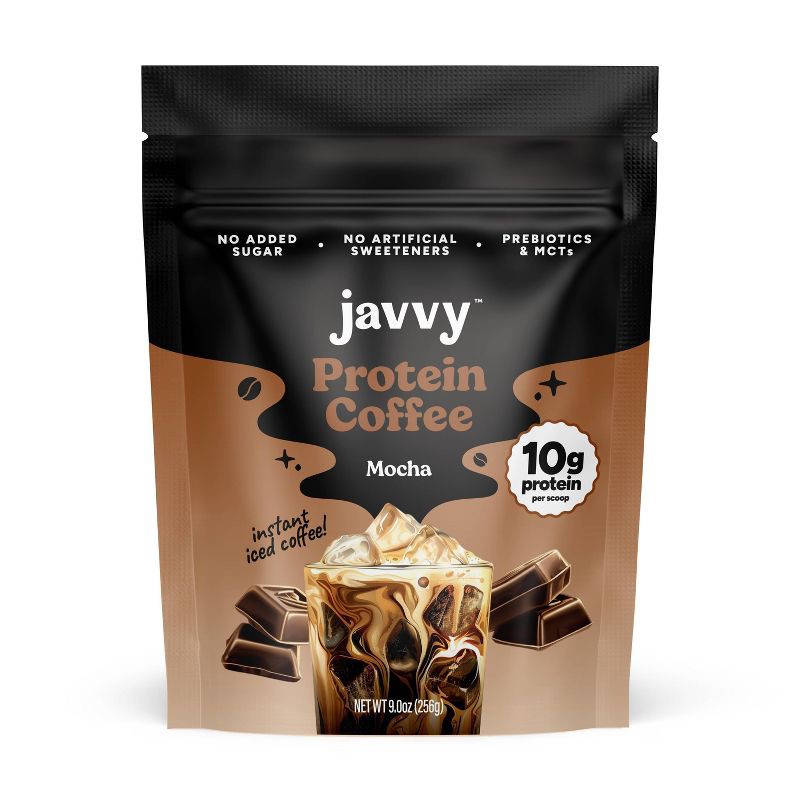 slide 1 of 8, Javvy Mocha Protein Instant Iced Coffee - 9oz, 9 oz
