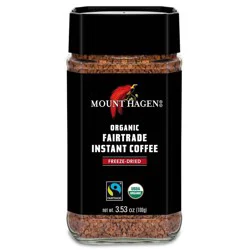 Mount Hagen Organic Fairtrade Freeze Dried Medium Roast Instant Coffee - 3.53oz
