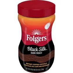 Folgers Black Silk Dark Roast Instant Coffee - 8oz
