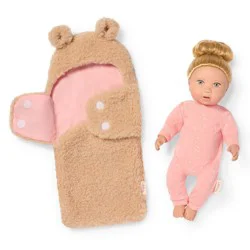LullaBaby 14" Baby Doll with Blonde Hair and Blue Eyes with a Cuddler Wrap