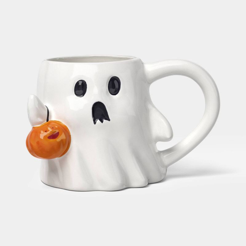 slide 1 of 3, 13 fl oz Stoneware Ghostie Figural Mug - Hyde and EEK! Boutique™, 13 fl oz