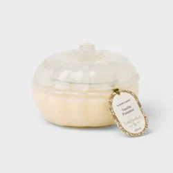 2 Wick Glass Small Glass Fall Pumpkin Candle Vanilla Pumpkin Jar - Threshold™