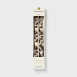 2pk Fall Taper Candle Set Brown Leaves - Threshold™