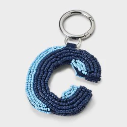 Beaded Monogram Letter C Bag Charm - A New Day™ Blue