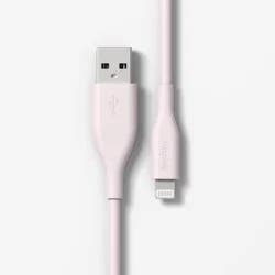 8' Lightning to USB-A Silicone Cable - heyday™ ️Pastel Pink