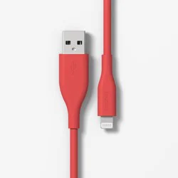 8' Lightning to USB-A Silicone Cable - heyday™ ️Red