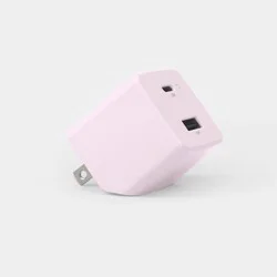 Dual Port USB-A to USB-C Wall Adapters - heyday™ ️Pastel Pink