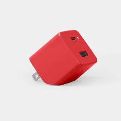 Dual Port USB-A to USB-C Wall Adapters - heyday™ ️Poppy Red