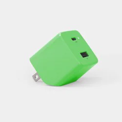 Dual Port USB-A to USB-C Wall Adapters - heyday™ ️Apple Green