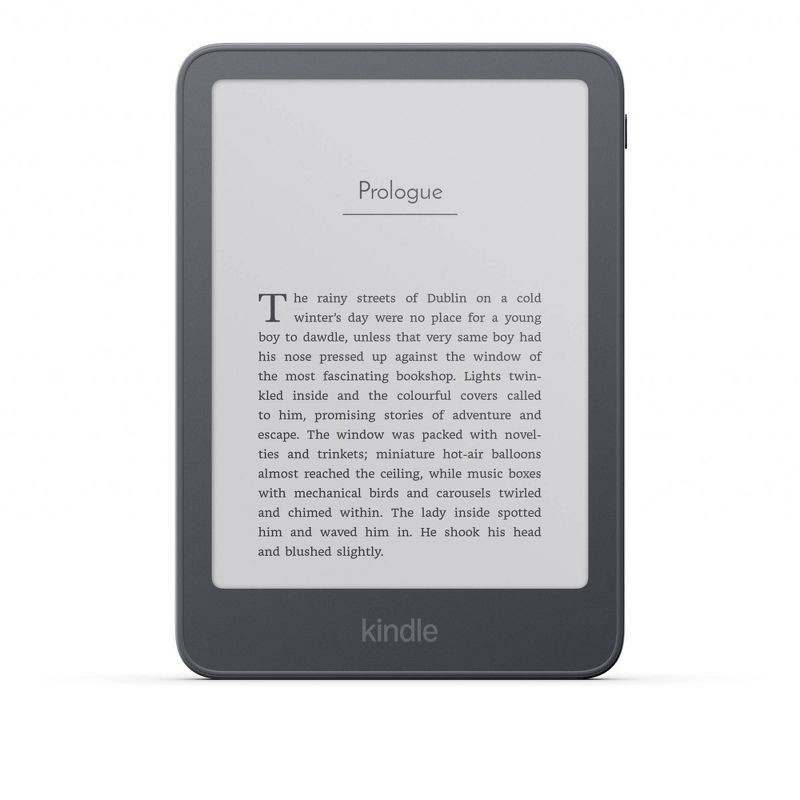 slide 1 of 7, Amazon Kindle 16GB, Now Thinner, Lighter, and Faster, 6" Display - Graphite, 6 in