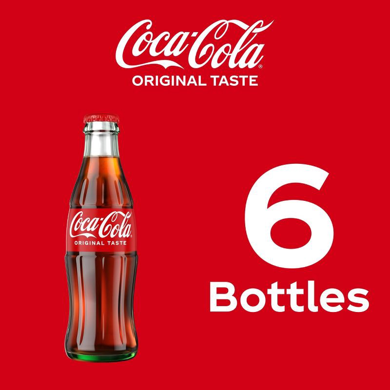slide 4 of 11, Coca-Cola Soda with Cane Sugar - 6pk/8 fl oz Glass Bottles, 6 ct; 8 fl oz