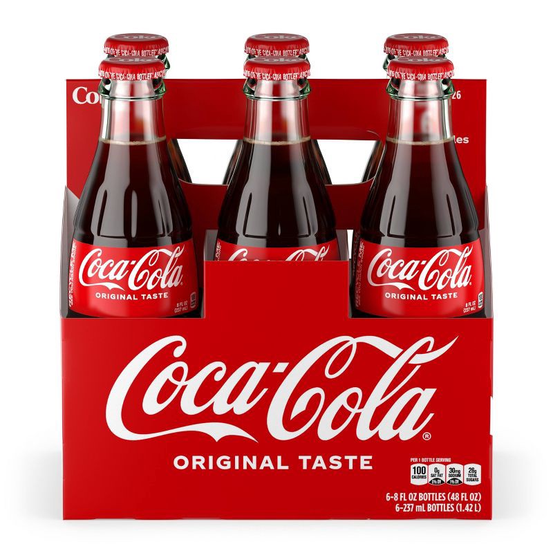 slide 7 of 11, Coca-Cola Soda with Cane Sugar - 6pk/8 fl oz Glass Bottles, 6 ct; 8 fl oz