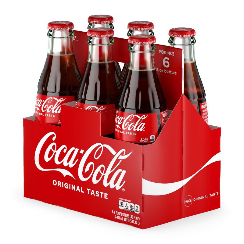 slide 9 of 11, Coca-Cola Soda with Cane Sugar - 6pk/8 fl oz Glass Bottles, 6 ct; 8 fl oz