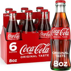 Coca-Cola Soda with Cane Sugar - 6pk/8 fl oz Glass Bottles