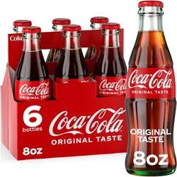 Coca-Cola Soda with Cane Sugar - 6pk/8 fl oz Glass Bottles
