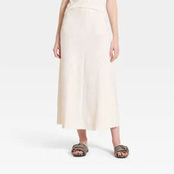 Women's Knit Maxi A-Line Skirt - Universal Thread™ Cream L