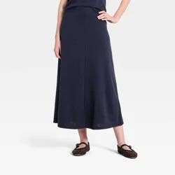 Women's Knit Maxi A-Line Skirt - Universal Thread™ Navy Blue XL