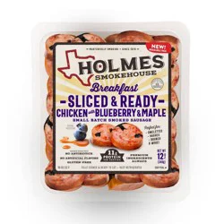 Holmes Smokehouse Chicken Blueberry Maple Sliced Sausage - 12oz