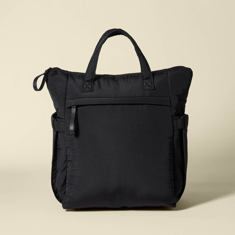 slide 1 of 6, New Solid Backpack Diaper Bag - Black - Cloud Island™, 1 ct