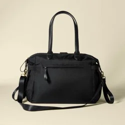 Soft Tote Solid Shoulder Backpack Diaper Bag - Black - Cloud Island™