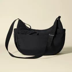 Crossbody Solid Shoulder Diaper Bag - Black - Cloud Island™