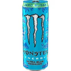 Monster Energy Ultra Blue Hawaiian Zero Sugar Energy Drink - 12 fl oz Can